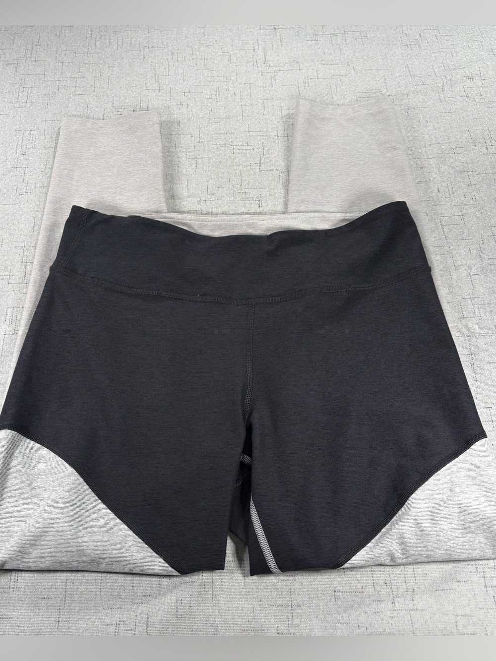 Outdoor Voices Colorblock Leggings Black Heather Gray Size L Activewear